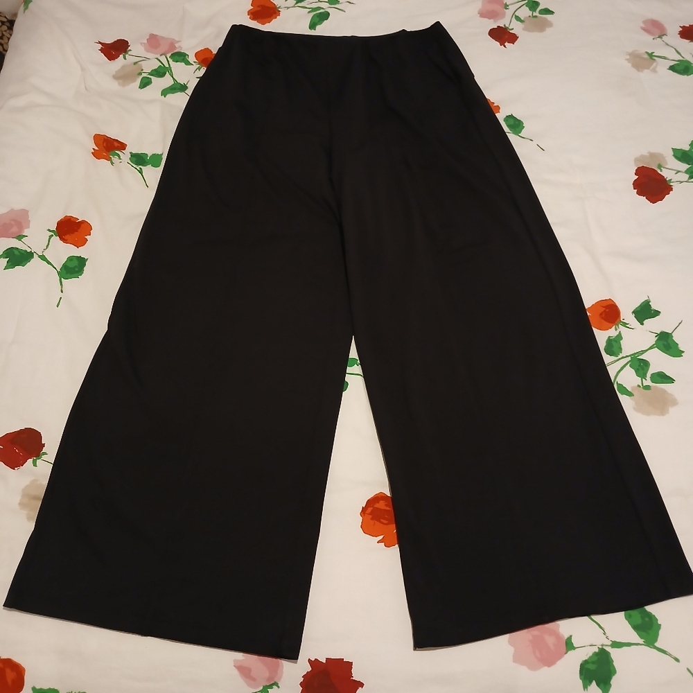 Wide Leg Black Women's Pants